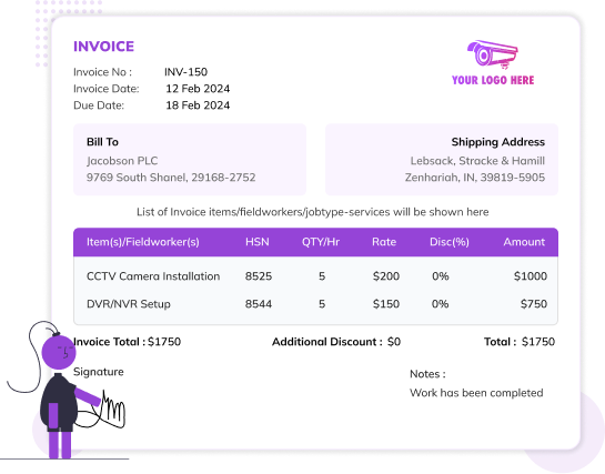 EyeOnTask Invoice