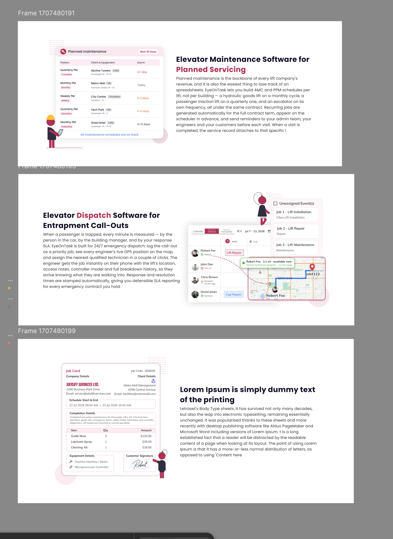 Elevator inspection and compliance records - statutory examination tracking